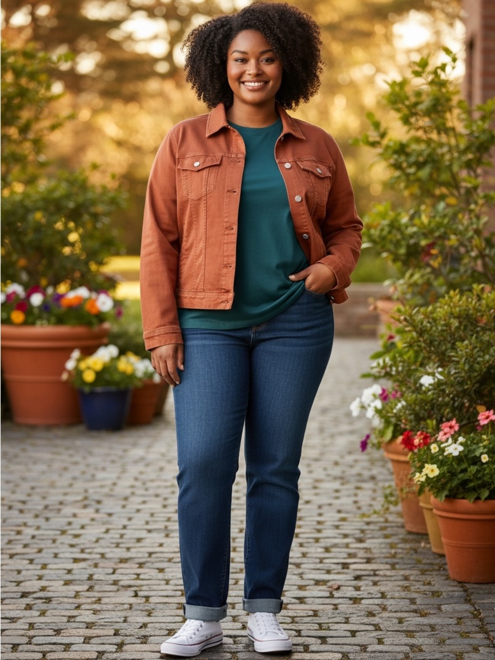 Liverpool Rust Orange Denim Jacket